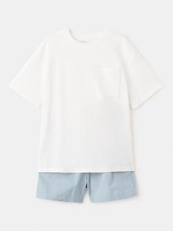 Mango Kids' Short Sleeve Pyjama Set, Off White, Off White