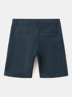 Mango Kids' Linen Blend Shorts, Navy - view 2, Navy