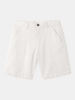 Mango Kids' Linen Blend Shorts, Sand, Sand