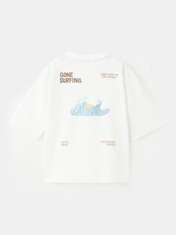 Mango Kids' Camiseta Cotton Short Sleeve T-Shirt, Natural - view 2, Natural