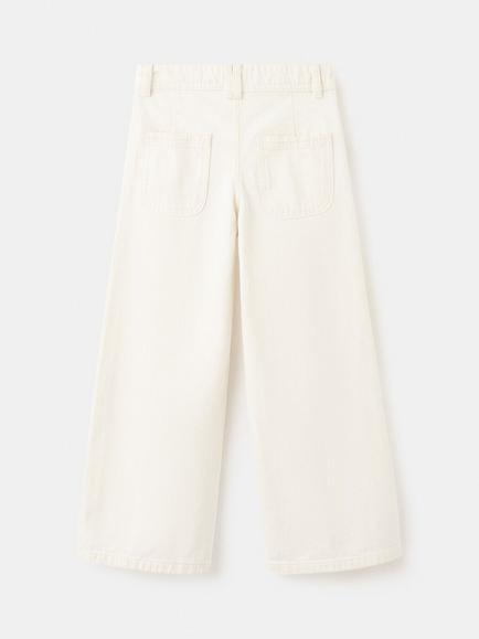 Mango Kids' Relaxed Floral Cut-Out Jeans, Raw - view 2, Raw