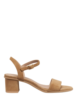 Geox Aurely 50 Suede Heeled Sandals, Brown, Brown