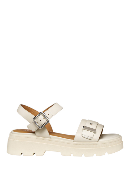 Geox Adacter S Leather Footbed Sandals, Sand, Sand