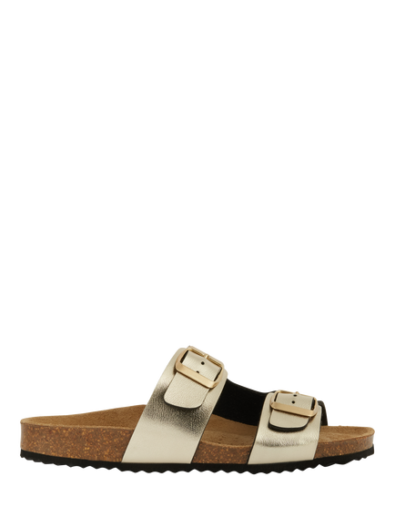 Geox Brionia Footbed Slider Sandals, Gold, Gold