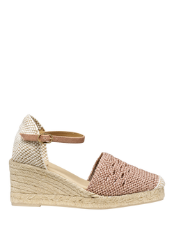 Geox Gelsa Low Wedge Heel Espadrille Sandals, Rose, Rose