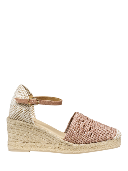 Geox Gelsa Low Wedge Heel Espadrille Sandals, Rose, Rose