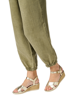 Geox Ischia Corda Leather Wedge Heeled Sandals, Lt Gold - view 2, Lt Gold