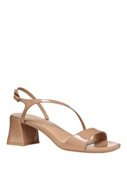 Geox New Eraklia 50 T01 Patent Leather Block Heel Sandals, Light Brown - view 2, Light Brown