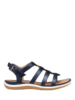 Geox Vega Footbed Strappy Sandals, Dark Blue, Dark Blue