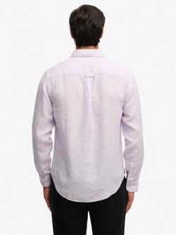 Superdry Riviera Linen Shirt - view 2, Lilac Chambray