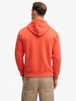 Superdry Cotton Rich Micro Logo Hoodie, Bold Orange - view 2, Bold Orange