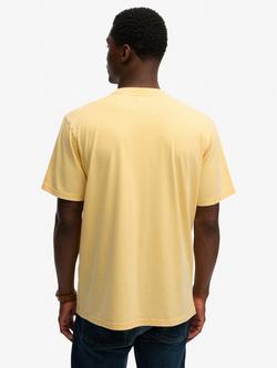 Superdry Roadside Trade Cotton Loose Fit Short Sleeve Graphic T-Shirt - view 2, Daffodil Yellow