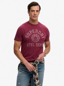 Superdry Vintage Prep Relaxed T-Shirt, Tawny Port Red