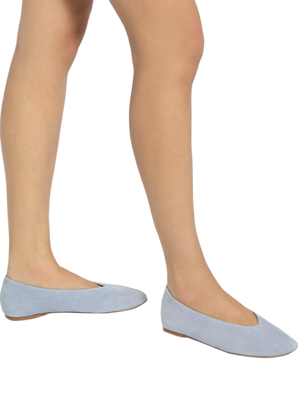 Dune London Highcut Ballerina Pumps, Blue - view 2, Blue