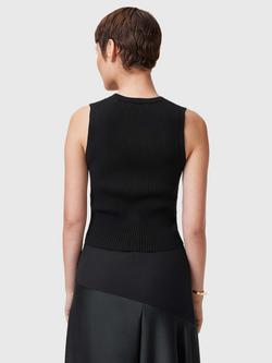 AllSaints Cruz Waistcoat, Black - view 2, Black