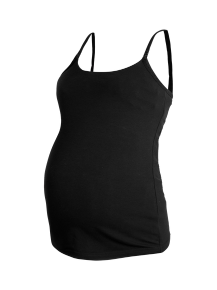 JoJo Maman Bébé Maternity & Nursing Vest Tops, Pack of 2, Black - view 2, Black