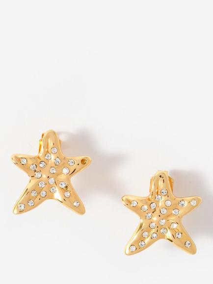 Mint Velvet Starfish Stud Earrings, Gold, Gold