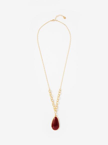 Mint Velvet Drop Chain Pendant Necklace, Gold