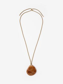 Mint Velvet Drop Chain Pendant Necklace, Green Khaki