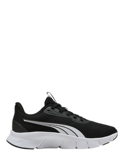 PUMA Kids' Youth FlexFocus Mesh Lace Up Running Shoes, Black Gloss