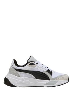 PUMA Kids' Trinity 2 Lace Up Trainers, White/Gray