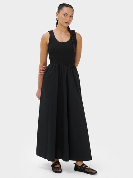 Sweaty Betty Cotton Rich Scoop Neck Maxi Dress, Black, Black