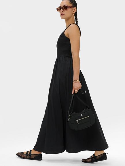 Sweaty Betty Cotton Rich Scoop Neck Maxi Dress, Black - view 2, Black