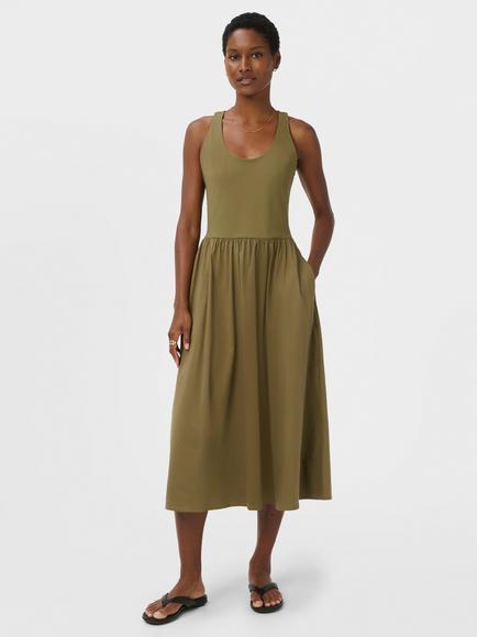 Sweaty Betty Explorer Ribbed Jersey Dress, Agavegreen, Agavegreen