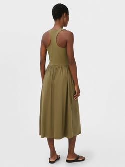 Sweaty Betty Explorer Ribbed Jersey Dress, Agavegreen - view 2, Agavegreen