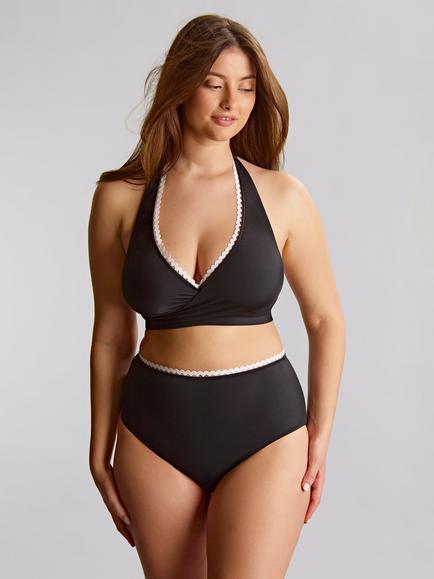 Panache High Waist Swim Bottoms, Ric Rac Black, Ric Rac Black