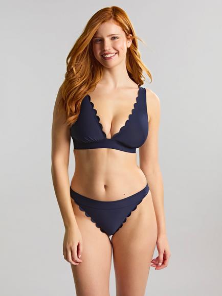 Panache Scalloped Classic Bikini Bottoms, Signature Ink Blue, Signature Ink Blue