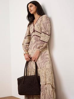 Mint Velvet Printed Boho Maxi Dress, Cream/Multi - view 2, Cream/Multi