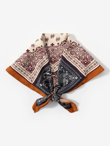 Mint Velvet Paisley Print Scarf, Blue Navy, Blue Navy