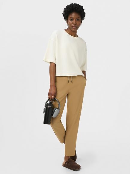 Sweaty Betty After Class Short Sleeve Round Neck Sweatshirt - view 2, Dove White