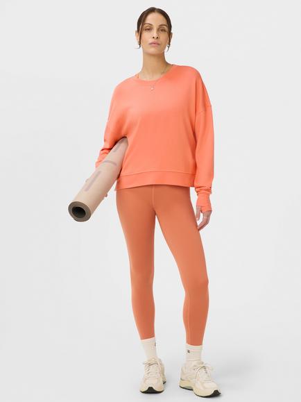 Sweaty Betty After Class Crop Sweatshirt containing TENCEL™ Modal, Tuscan Orange - view 2, Tuscan Orange