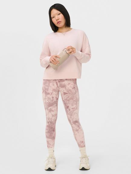 Sweaty Betty After Class Crop Sweatshirt containing TENCEL™ Modal - view 2, Sun Dust Pink