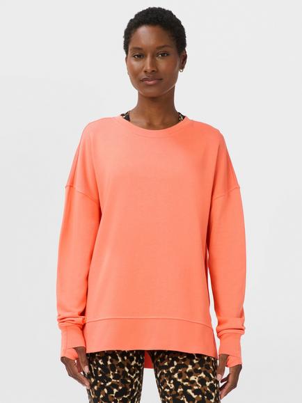 Sweaty Betty After Class Longline Sweatshirt, Tuscan Orange