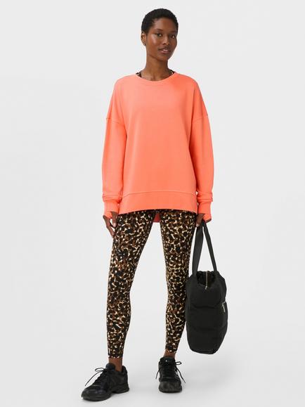Sweaty Betty After Class Longline Sweatshirt - view 2, Tuscan Orange