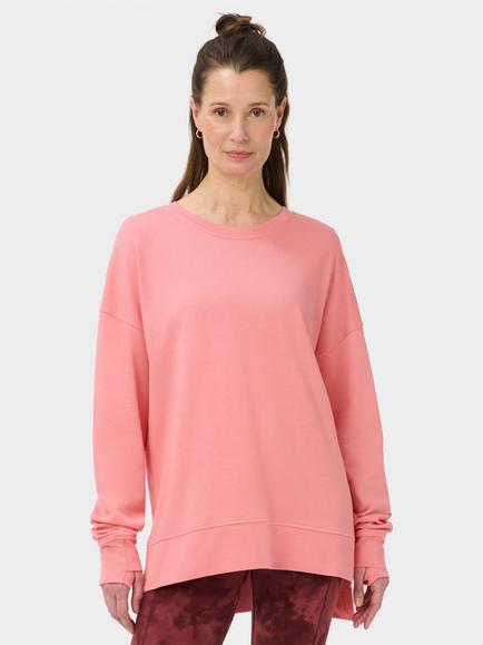Sweaty Betty  After Class Longline Sweatshirt containing TENCEL™ Modal, Melrose Pink