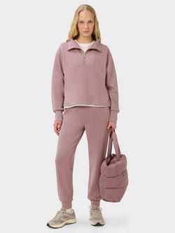 Sweaty Betty Sand Wash Half Zip Crop Sweatshirt, Duskberry Purple - view 2, Duskberry Purple