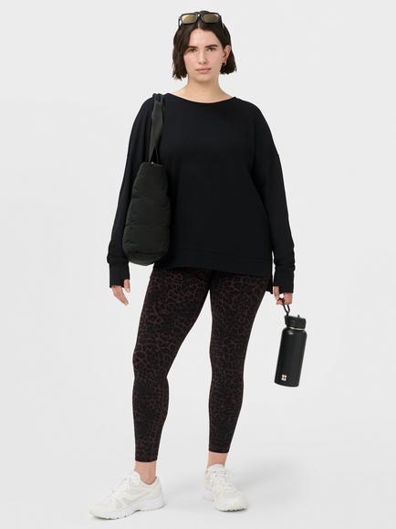 Sweaty Betty After Class Open Back Tie Sweatshirt containing TENCEL™ Modal, Black - view 2, Black