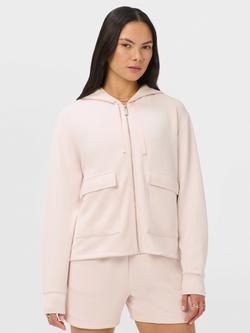 Sweaty Betty Sand Wash Cloudweight Zip Through Hoodie, Sun Dust Pink, Sun Dust Pink