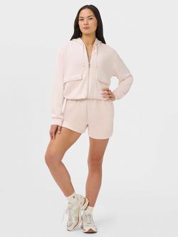 Sweaty Betty Sand Wash Cloudweight Zip Through Hoodie, Sun Dust Pink - view 2, Sun Dust Pink