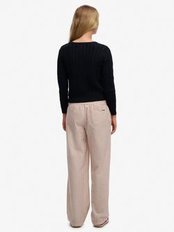 Superdry Cotton Stripe Elastic Trousers, Bordeaux Red - view 2, Bordeaux Red