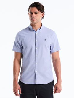 Original Penguin Short Sleeve Cotton Blend Oxford Shirt, Amparo Blue