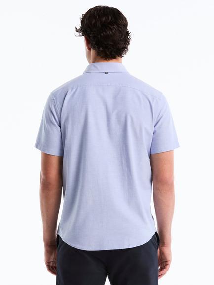 Original Penguin Short Sleeve Cotton Blend Oxford Shirt - view 2, Amparo Blue