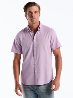 Original Penguin Short Sleeve Cotton Blend Oxford Shirt, Lavendula