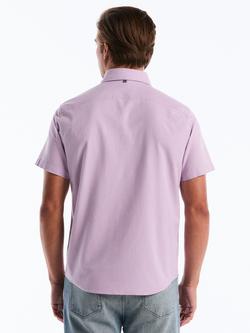 Original Penguin Short Sleeve Cotton Blend Oxford Shirt - view 2, Lavendula