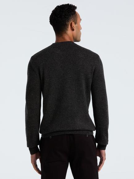 Original Penguin Lambswool Sweater, Charcoal - view 2, Charcoal