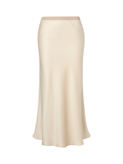 Ida Sjöstedt Cat Bias Cut Midi Skirt, Cream - view 2, Cream